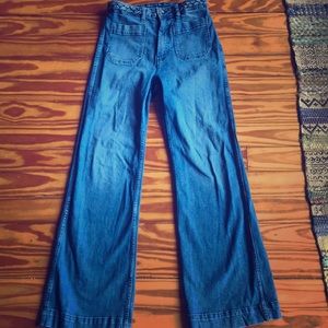 high waisted wide-leg jeans from h&m.